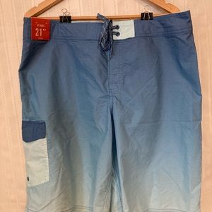 Massimo Men’s Swim Shorts, NWT, size 36, 21” outseam, at knee, blue